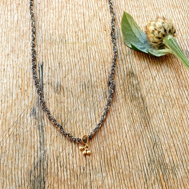 Marie Laure Chamorel auksuoto sidabro kaklo papuošalas 